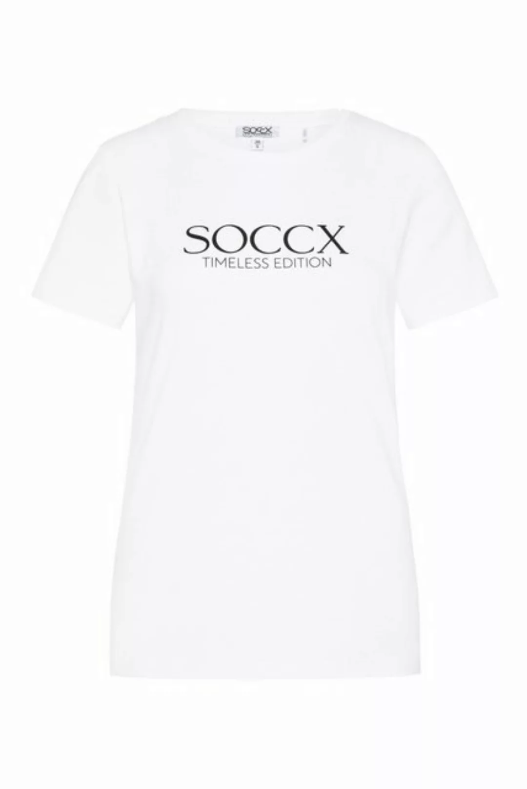 SOCCX Kurzarmshirt Basic T-Shirt mit Logo günstig online kaufen