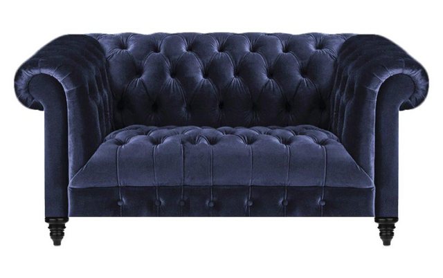 JVmoebel Chesterfield-Sofa Wohnzimmer Möbel Blau Sofa Zweisitzer Einrichtun günstig online kaufen