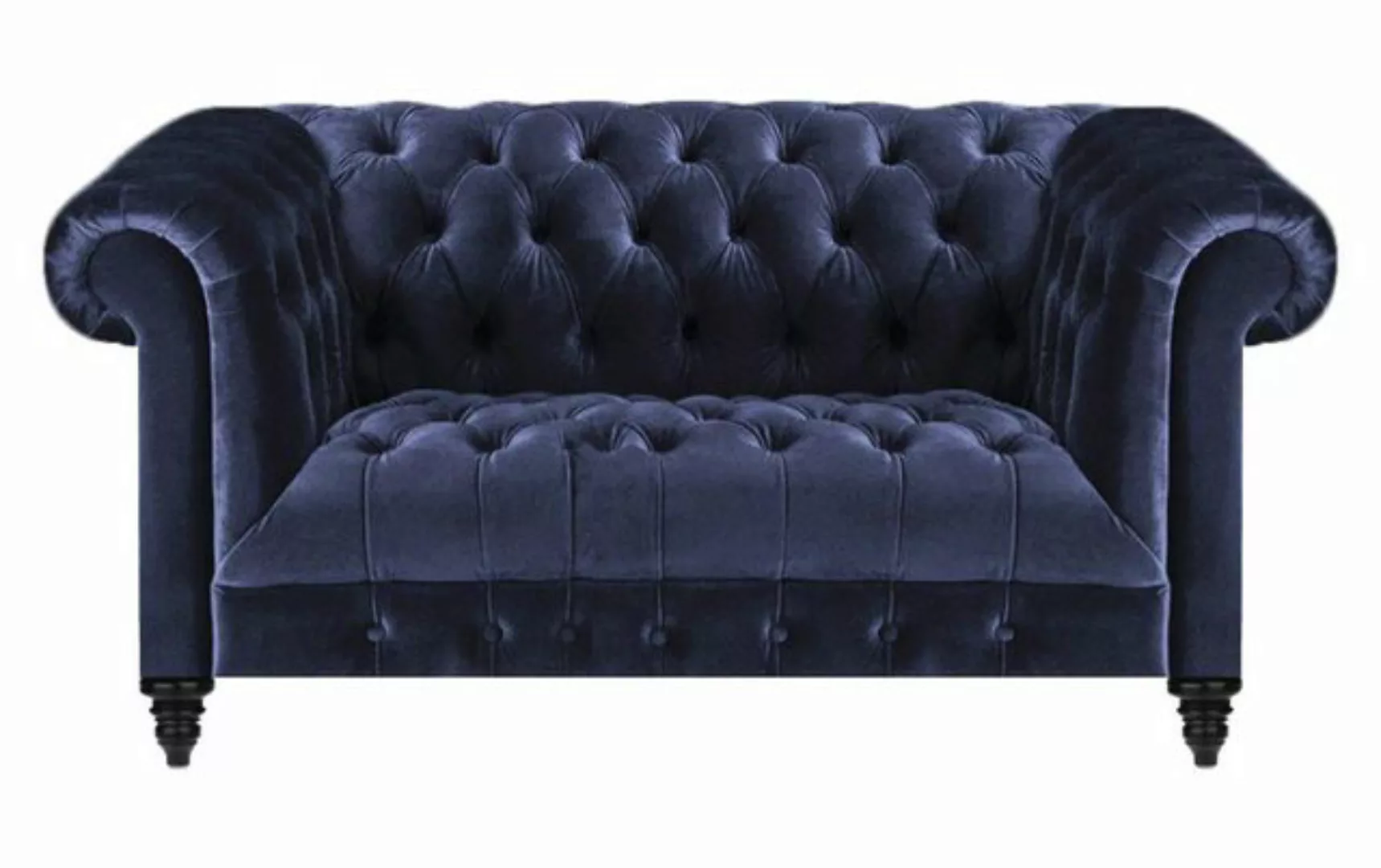 JVmoebel Chesterfield-Sofa Wohnzimmer Möbel Blau Sofa Zweisitzer Einrichtun günstig online kaufen