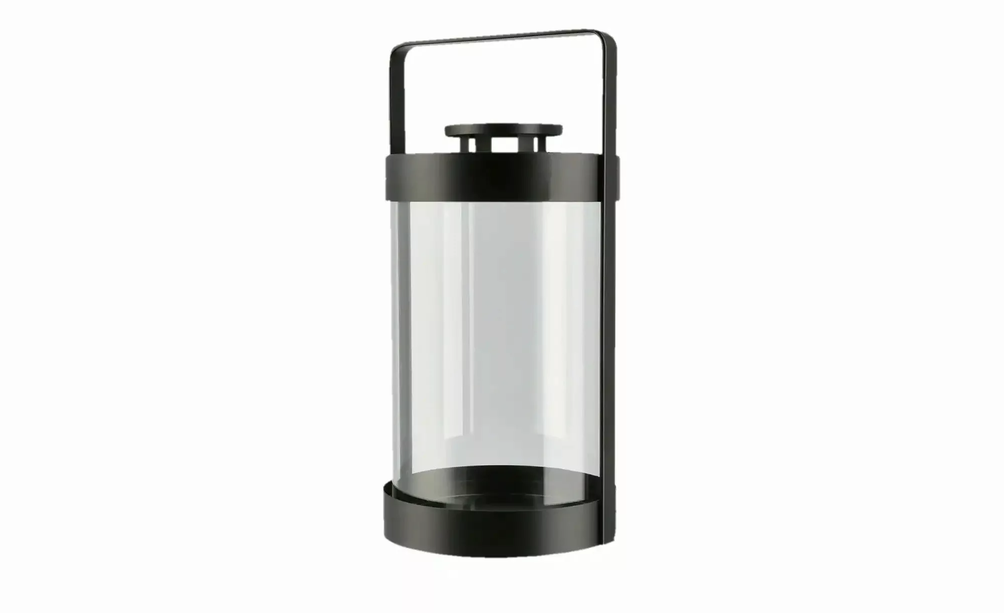 Laterne   ¦ schwarz ¦ Metall,Glas ¦ Maße (cm): H: 32,8  Ø: 16.5 Accessoires günstig online kaufen