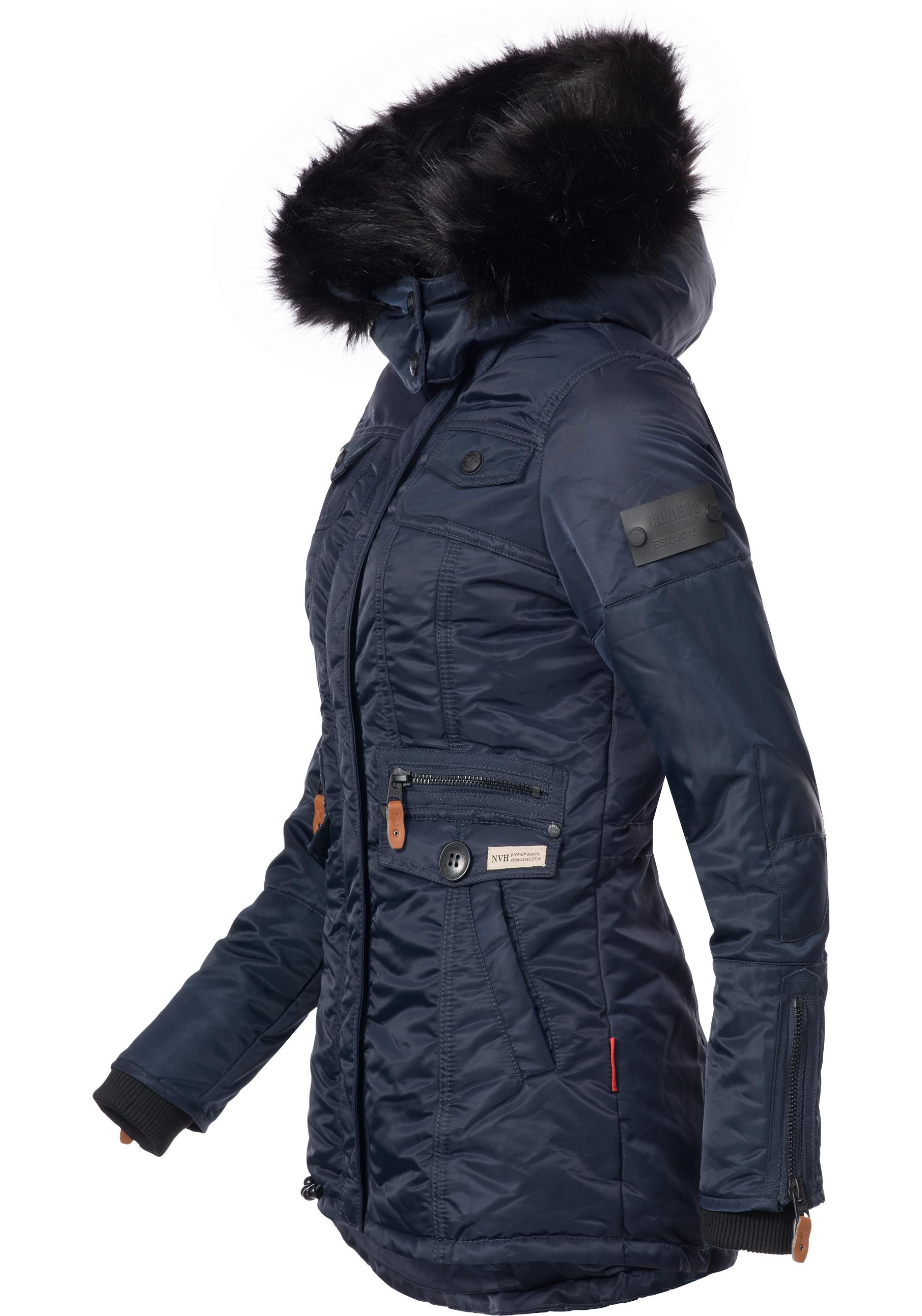 Navahoo Steppmantel Schätzchen warmer Winterparka mit Kunstfellkapuze günstig online kaufen