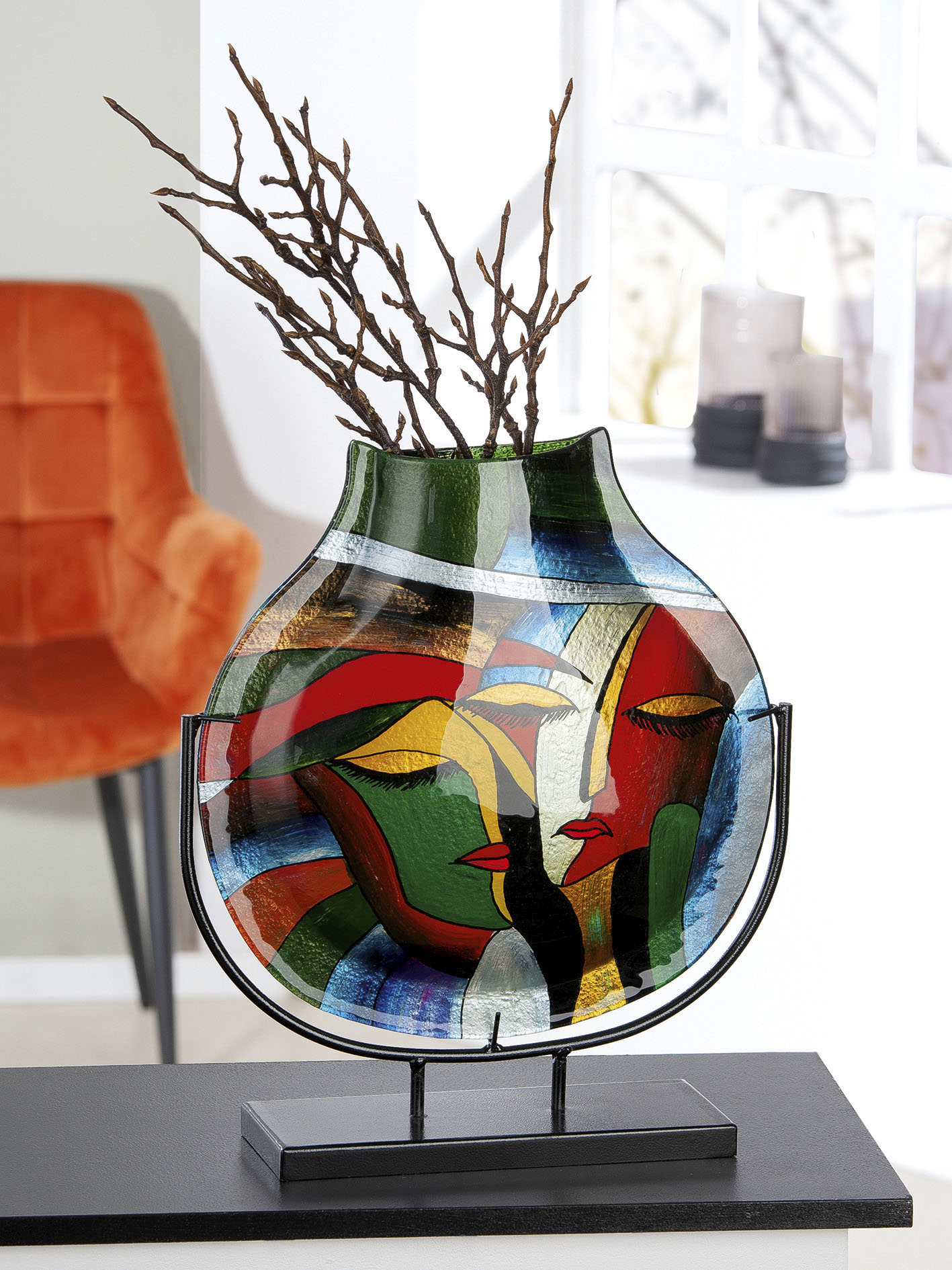 Casablanca by Gilde Dekovase »Vero«, (1 St.), dekorative Vase aus Glas, Dek günstig online kaufen