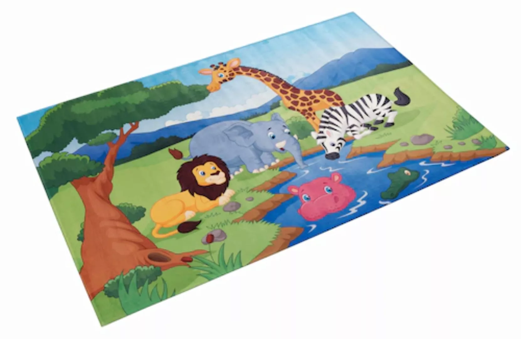 Böing Carpet Kinderteppich »Lovely Kids 403«, rechteckig, Motiv Dschungelti günstig online kaufen