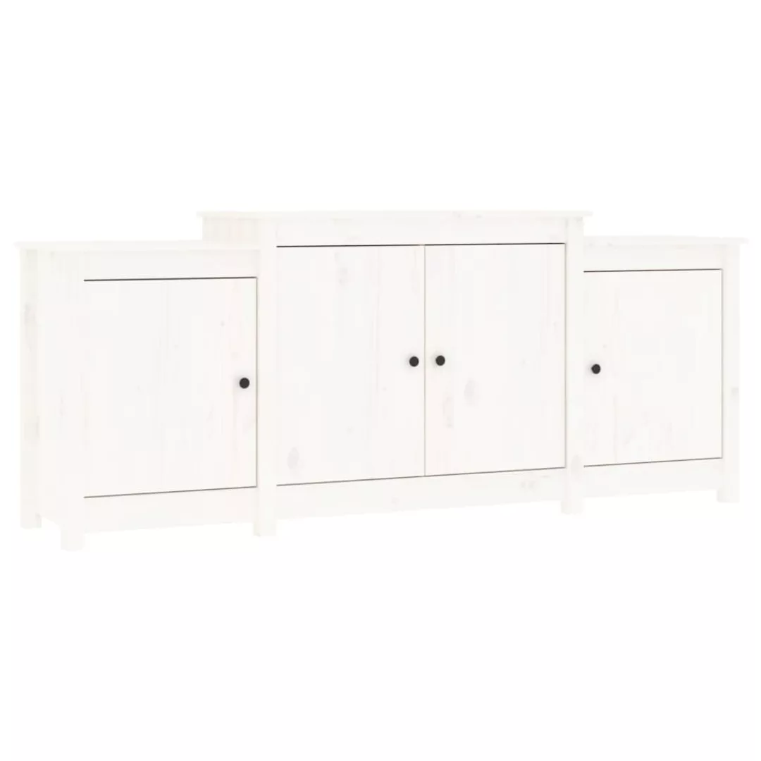 Vidaxl Sideboard Weiß 164x37x68 Cm Massivholz Kiefer günstig online kaufen