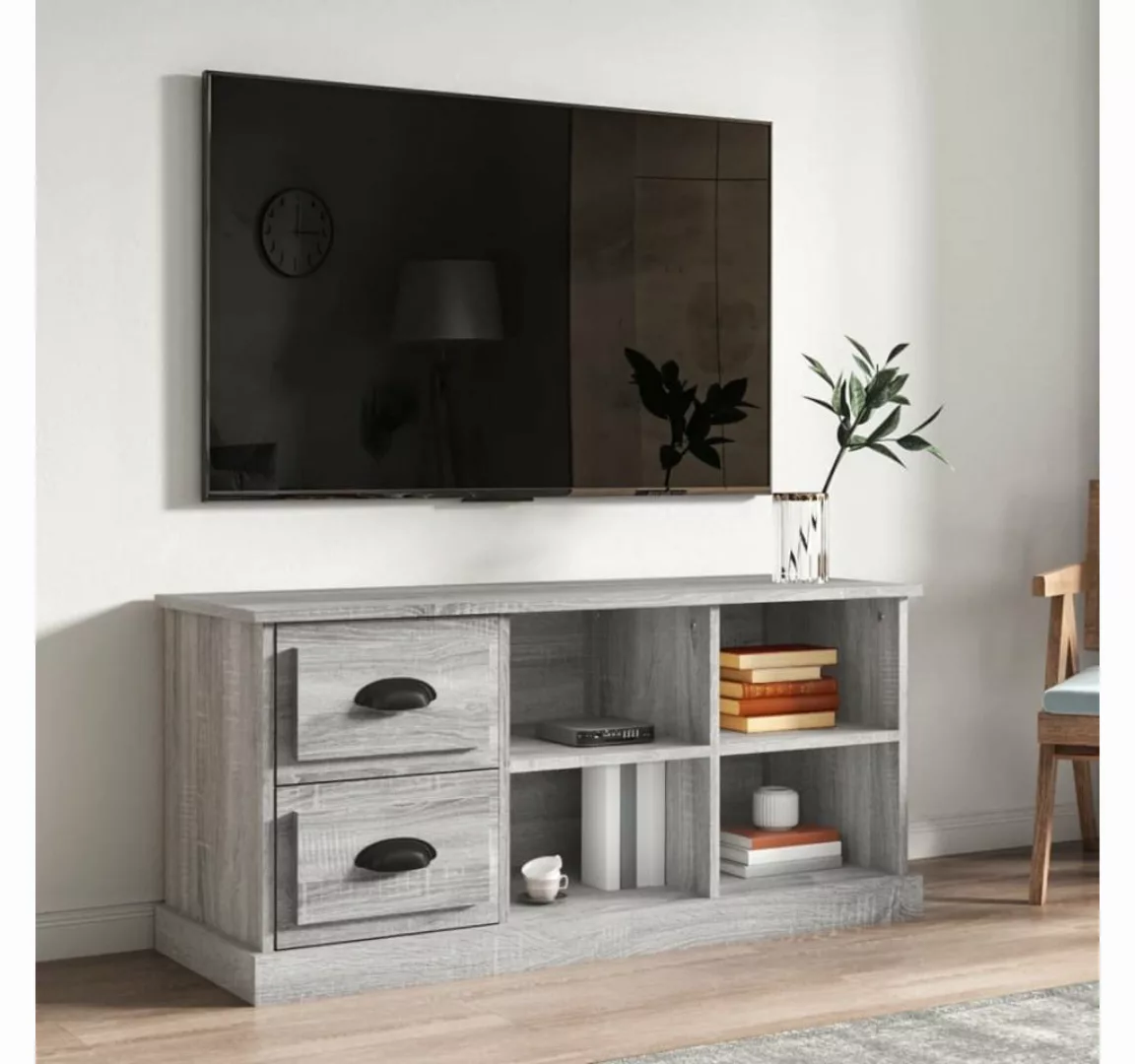furnicato TV-Schrank Grau Sonoma 102x35,5x47,5 cm Holzwerkstoff günstig online kaufen