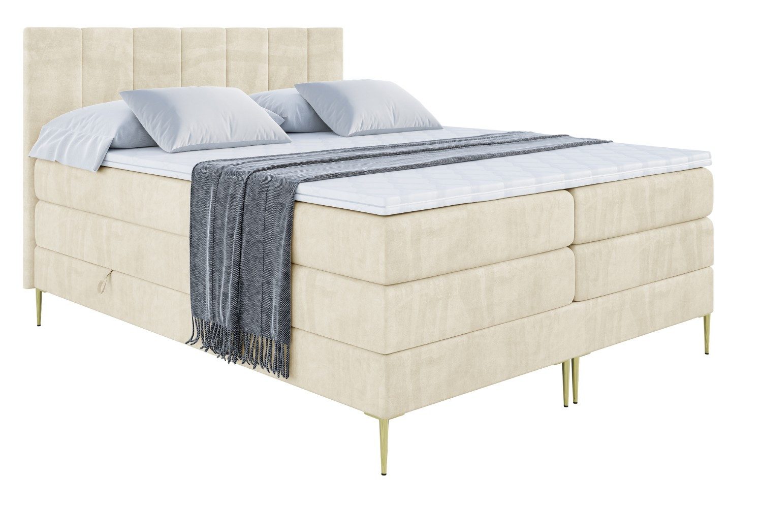 ALTDECOR Boxspringbett MOETI-F KING (Multipocket-Matratze H4, günstig online kaufen