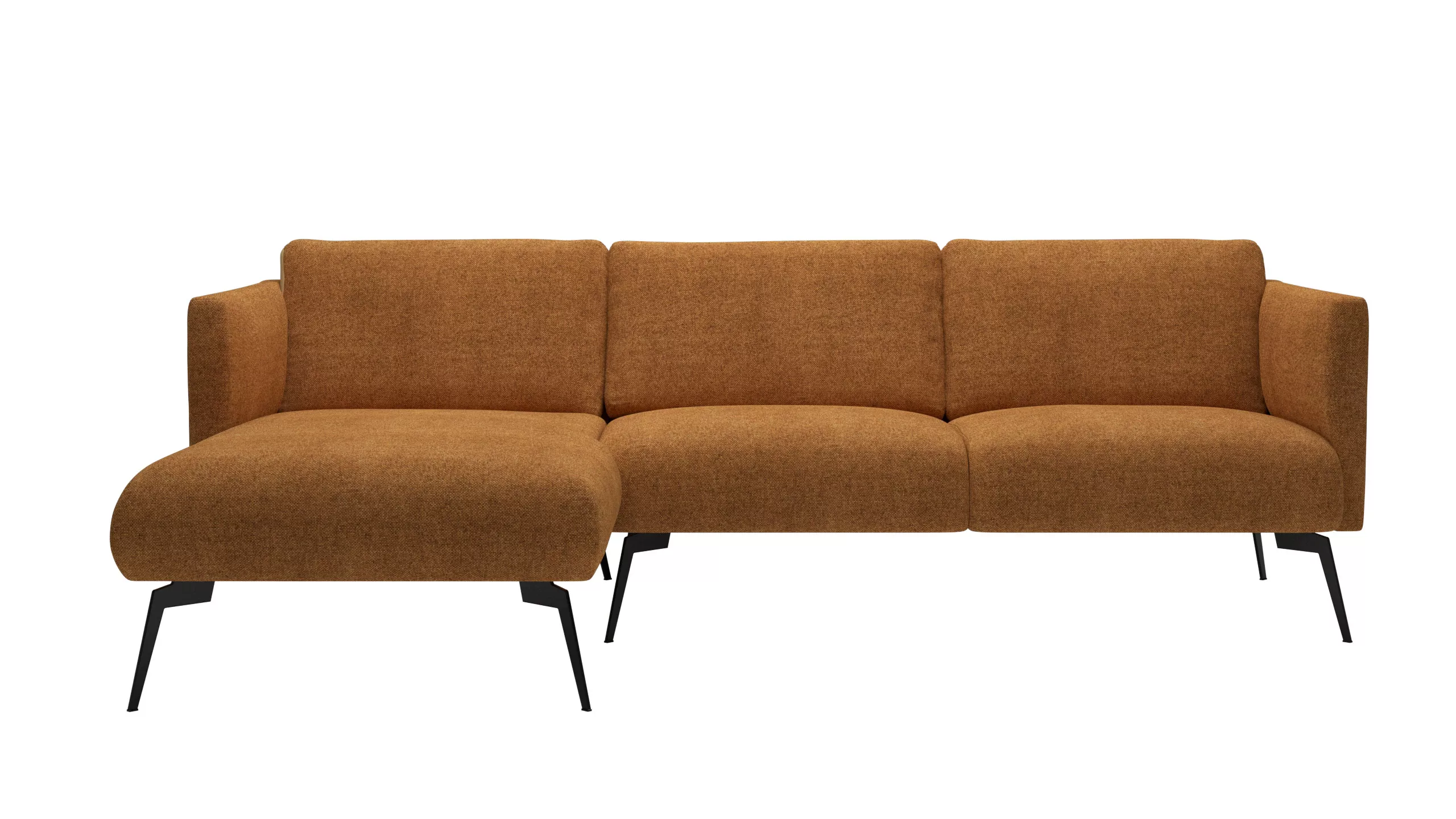 andas Ecksofa "Horna, L-Form,", mit schwarzen Metallbeinen günstig online kaufen