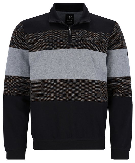 Hajo Sweatshirt Herren Troyer Kragen (1-tlg) Stay Fresh Bügelfrei günstig online kaufen