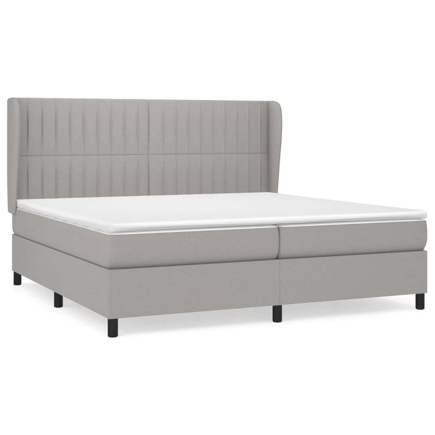 vidaXL Boxspringbett Boxspringbett mit Matratze Dunkelgrau 200x200 cm Stoff günstig online kaufen