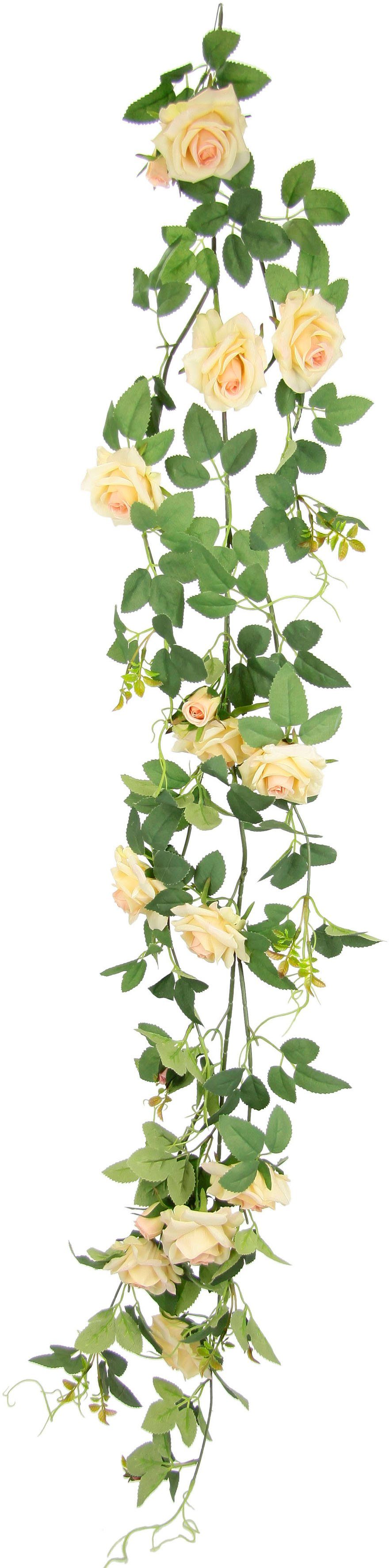 I.GE.A. Kunstblume "Rosenranke", Künstlich Rosengirlande Kunstblumen hängen günstig online kaufen