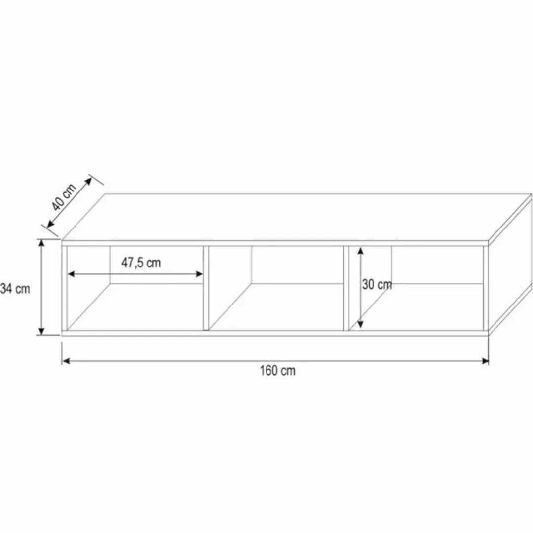 Beautysofa TV-Schrank Moderner, stilvoller TV-Schrank mit Sprossen TV SCHRA günstig online kaufen