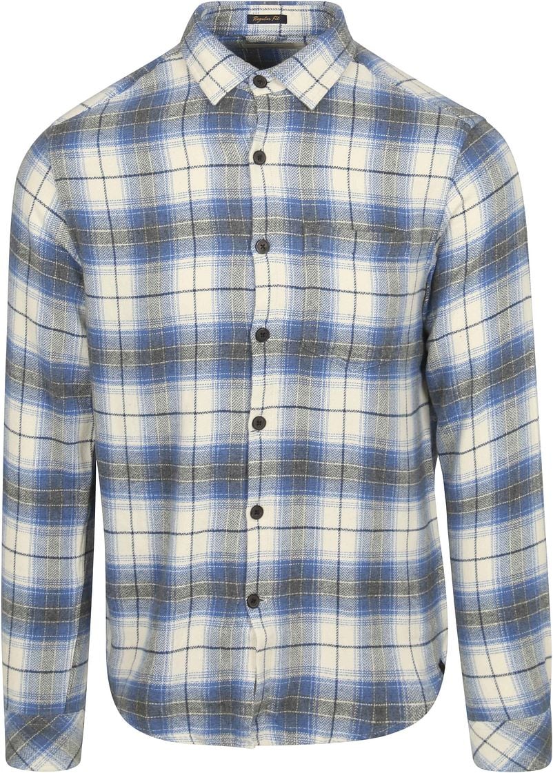 Dstrezzed Hemd Stein Flanel Karos Blau - Größe XXL günstig online kaufen