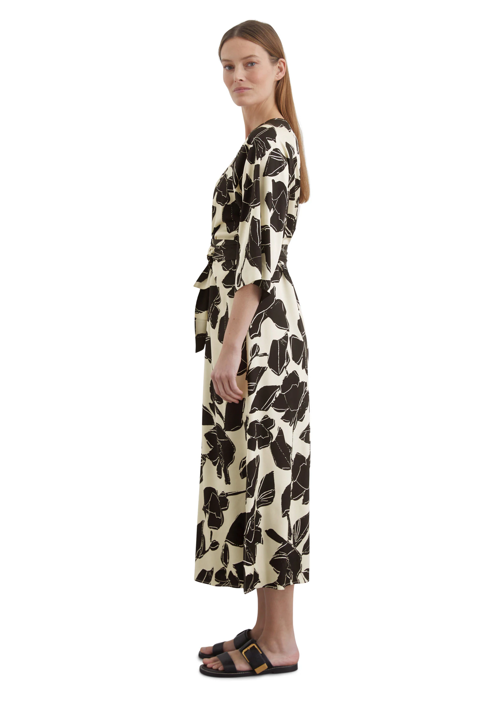 Marc OPolo Druckkleid "aus Viskose-Satin-Stretch" günstig online kaufen