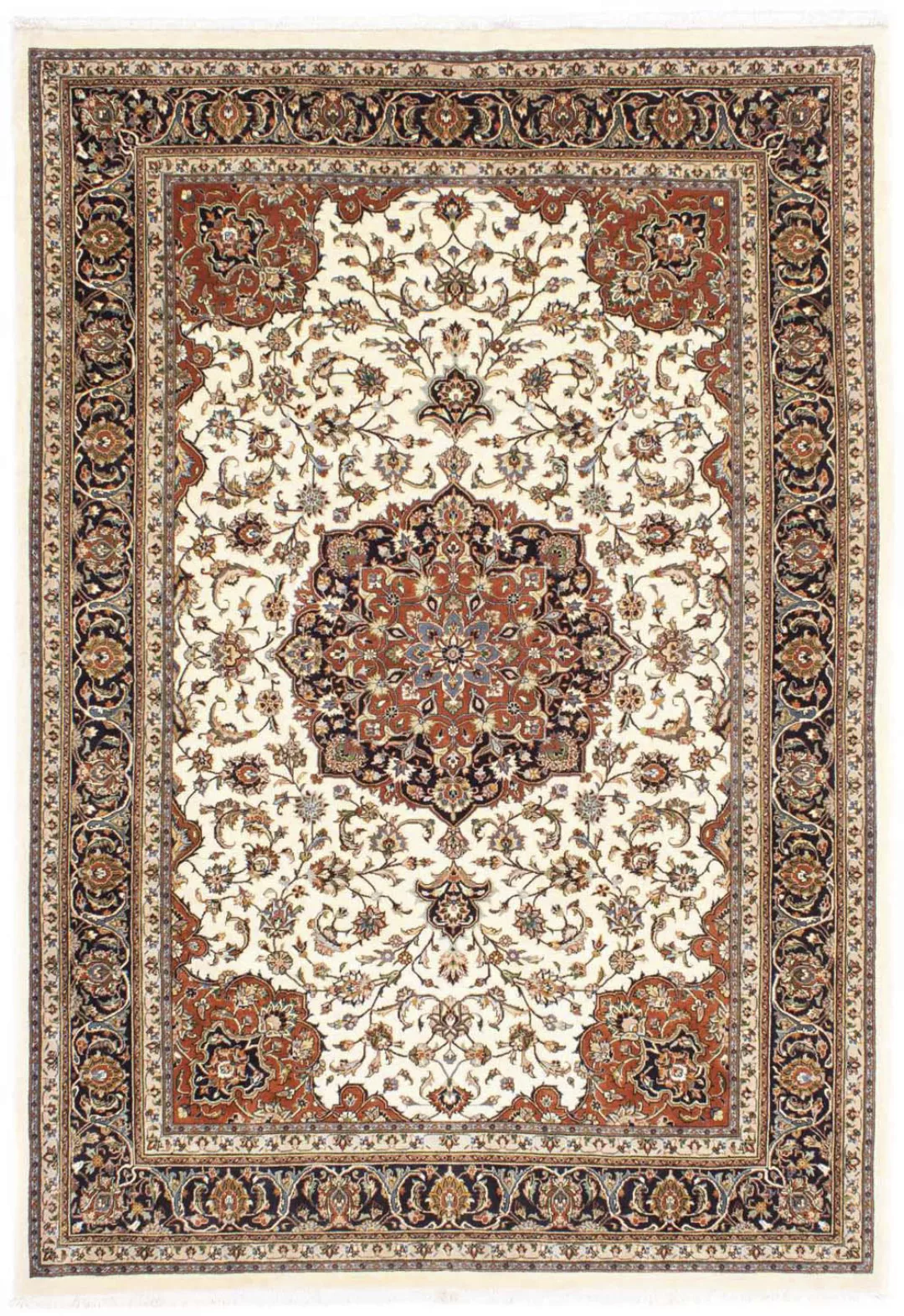 morgenland Wollteppich »Kaschmar Blumenmuster Beige 295 x 205 cm«, rechteck günstig online kaufen