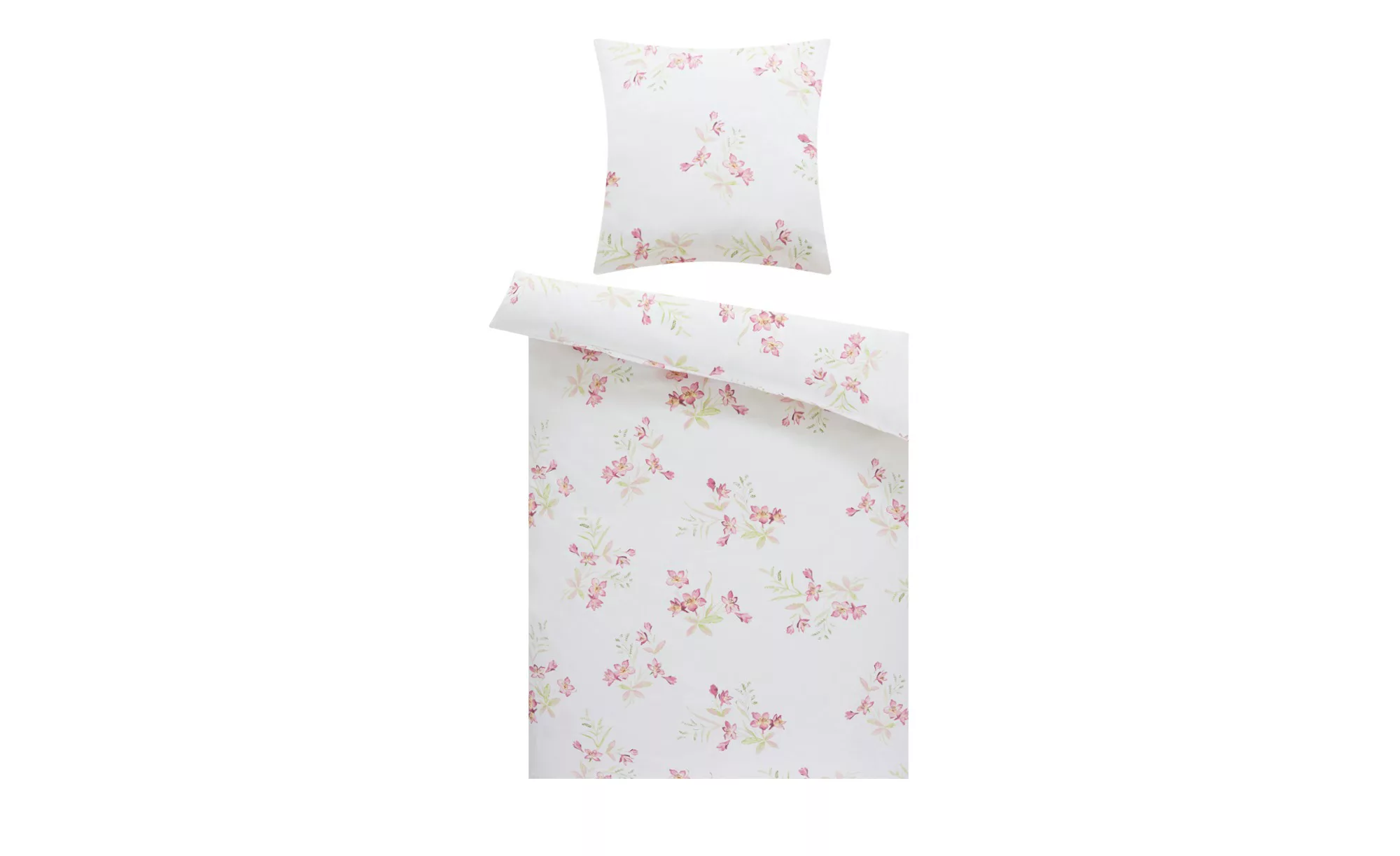 LAVIDA Satin Bettwäsche  Floral - weiß - 100% Baumwolle - 135 cm - Sconto günstig online kaufen