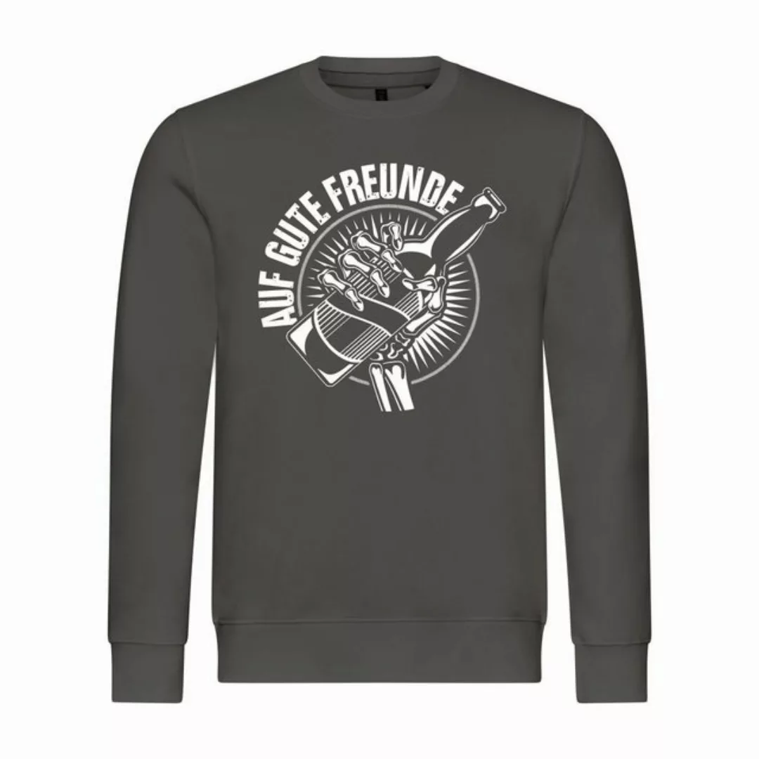 deinshirt Rundhalspullover Herren Pullover Auf gute Freunde Mit Print Motiv günstig online kaufen