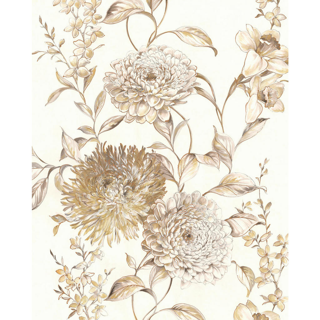 Komar Fototapete »Digitaldruck Vlies - Vintage Chrysanthemum - Größe 200 x günstig online kaufen