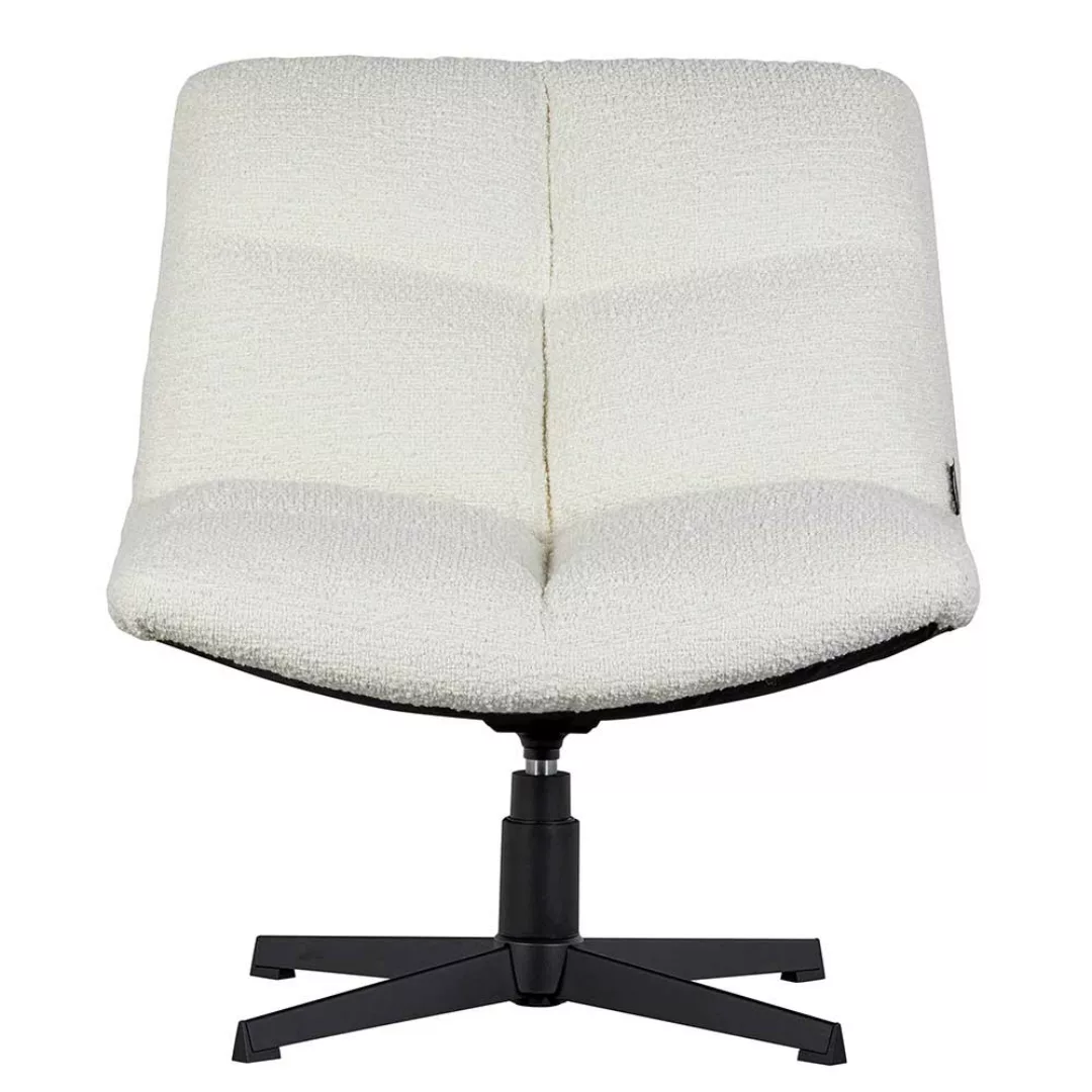 Retro Wohnzimmer Sessel mit drehbarem Gestell Boucle Stoff günstig online kaufen
