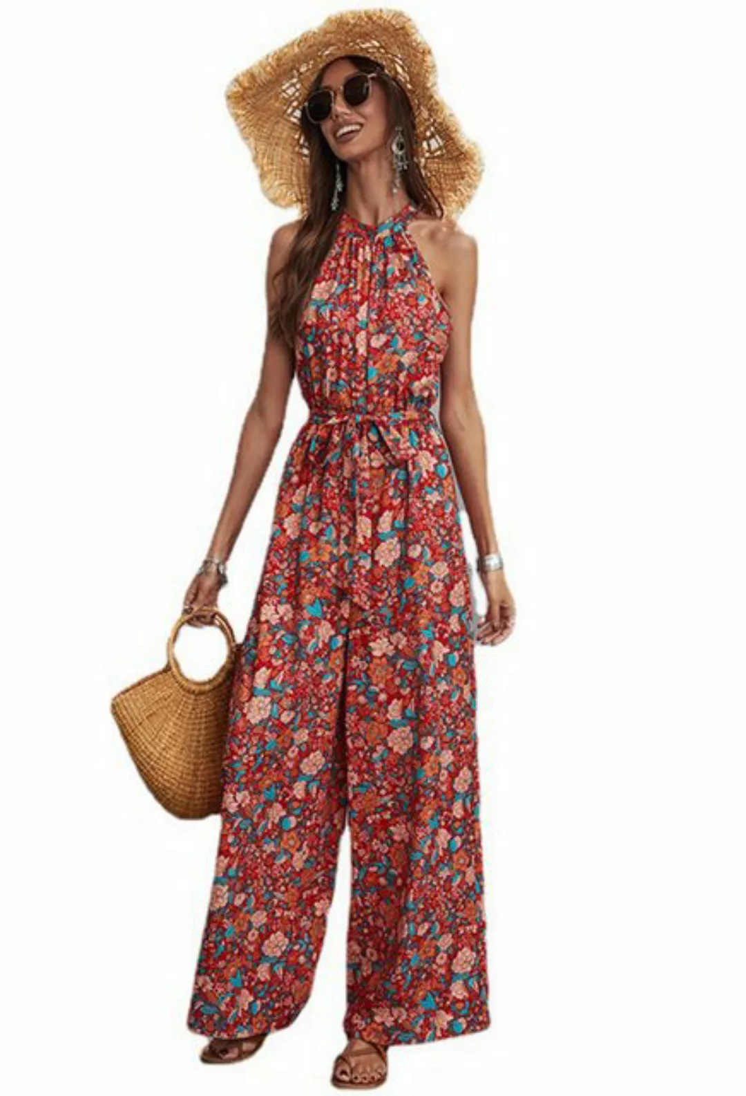 CHENIN 7/8-Overall Damen Jumpsuit mit weitem Bein Slingback Design (Sommer günstig online kaufen