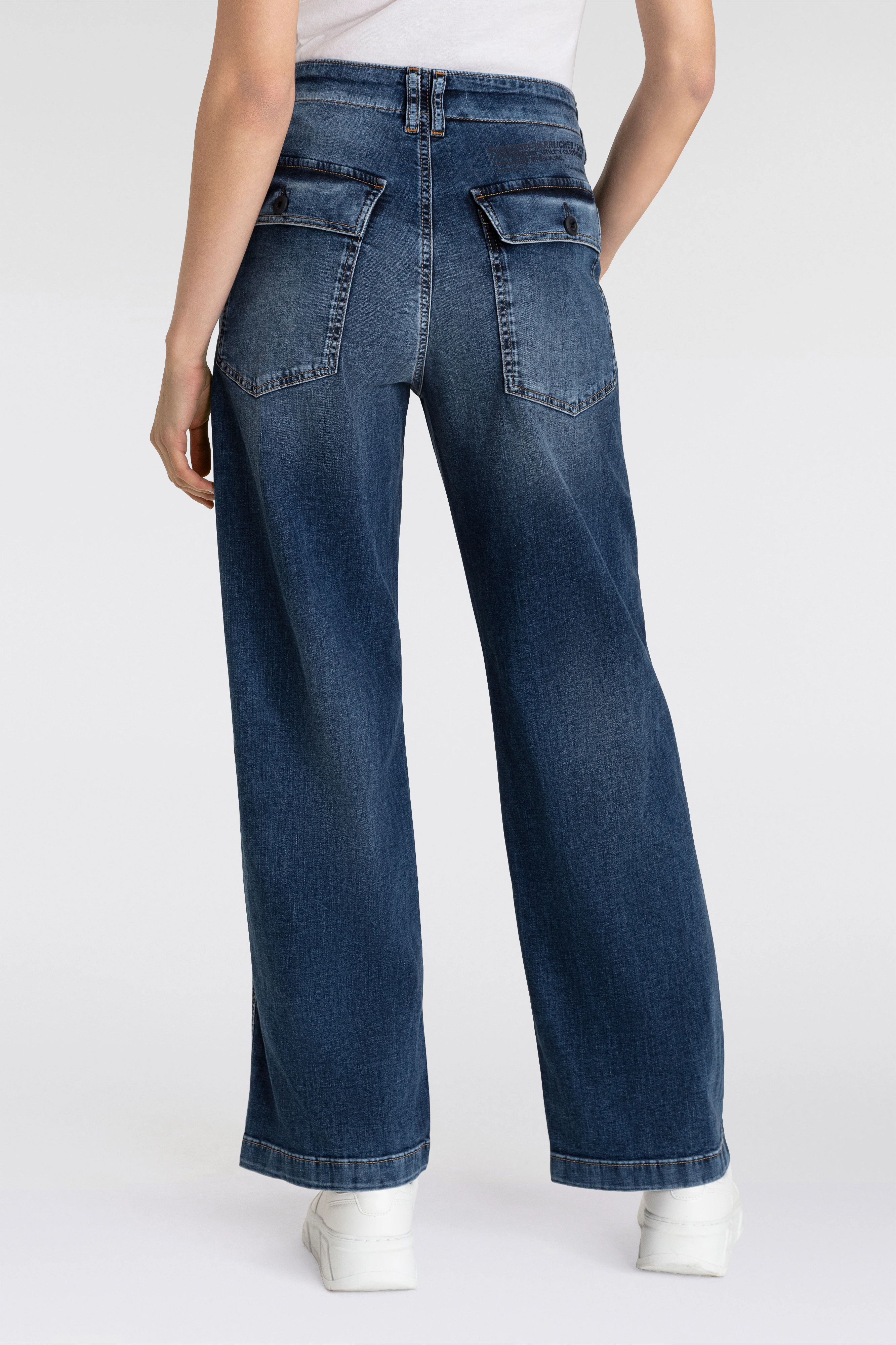 Herrlicher 5-Pocket-Jeans "Fatique Women Wide Recycled Light Denim", mit gr günstig online kaufen