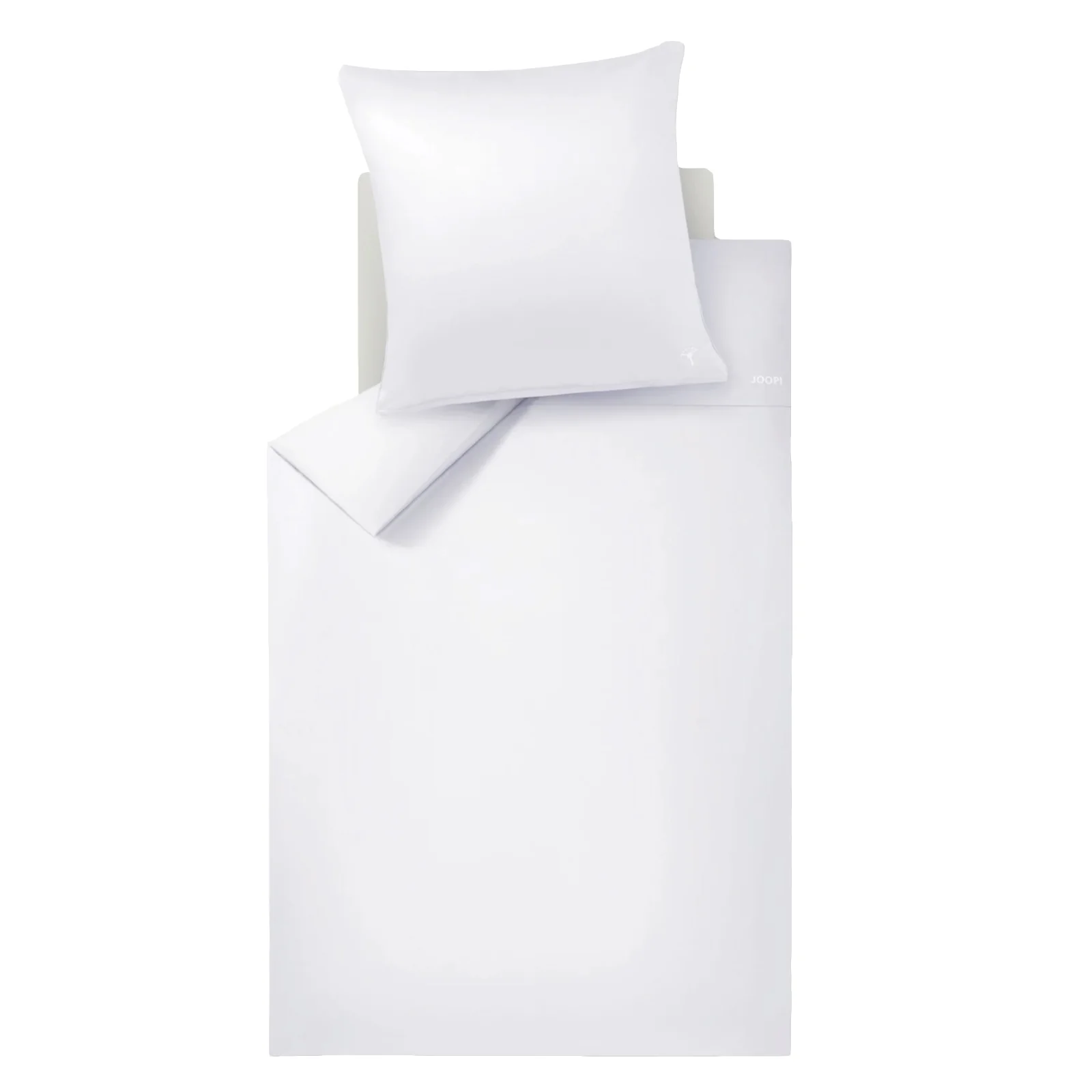 JOOP! Mako Satin Bettwäsche Atelier 4001-0 weiß einfarbig 135x200 günstig online kaufen