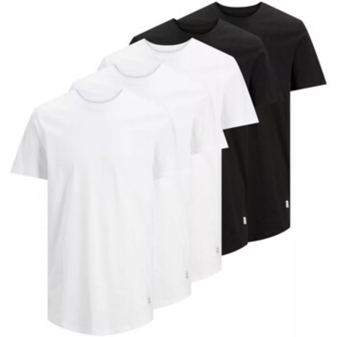 Jack & Jones Herren Rundhals T-Shirt JJENOA Regular Fit 5er Pack günstig online kaufen