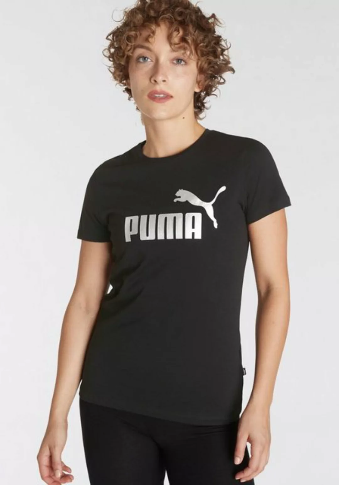 PUMA T-Shirt ESS+ METALLIC LOGO TEE günstig online kaufen