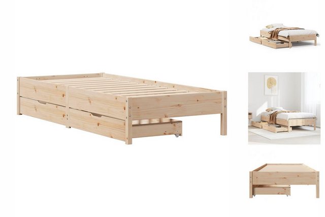 vidaXL Bettgestell Massivholzbett ohne Matratze 90x200 Kiefernholz Bett Bet günstig online kaufen