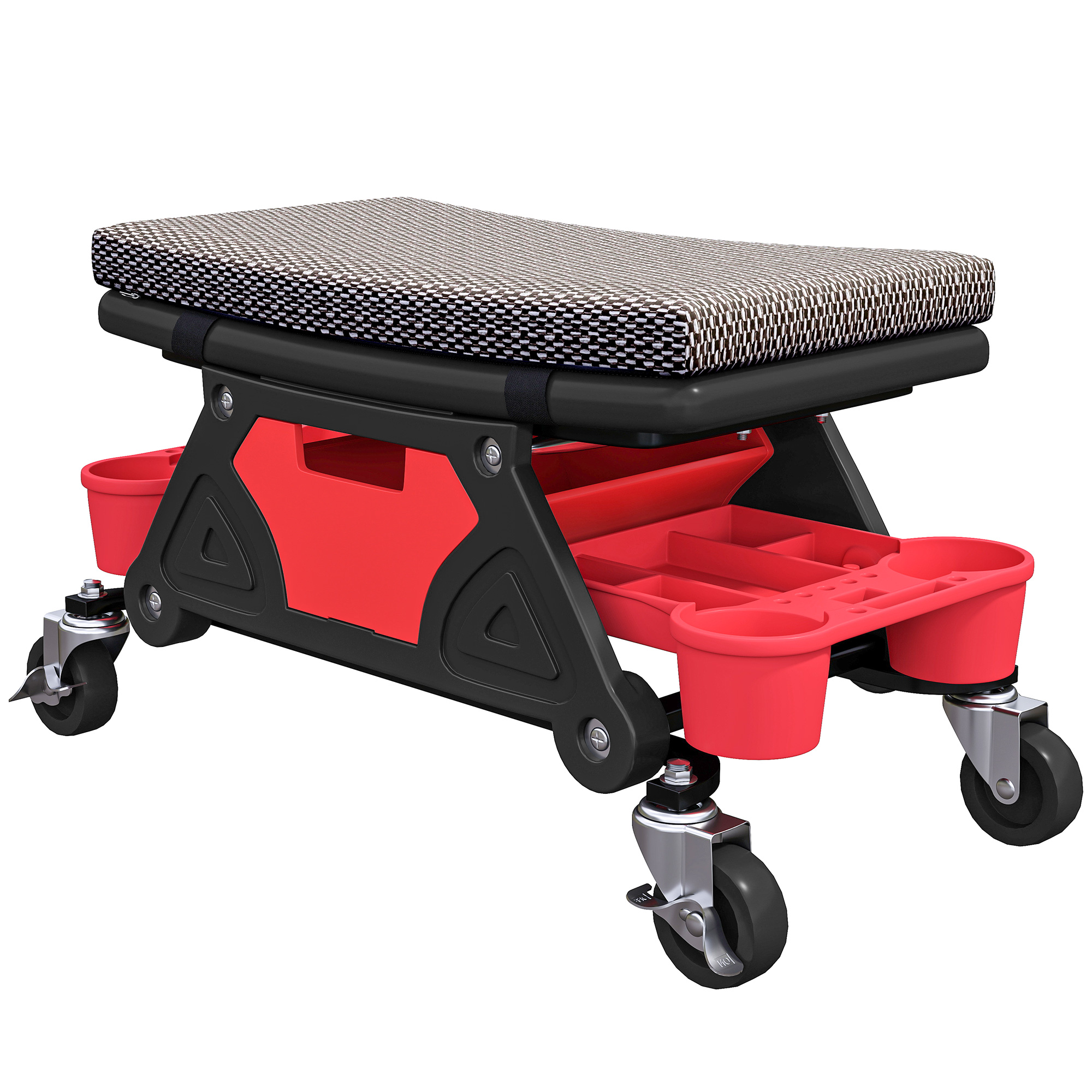 HOMCOM Werkstatt-Hocker mobil, Tragkraft 135 kg, Mechanikerhocker mit 360° günstig online kaufen