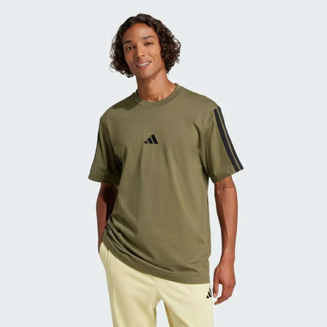 adidas Sportswear Poloshirt ESSENTIALS 3-STREIFEN SINGLE JERSEY T-SHIRT günstig online kaufen