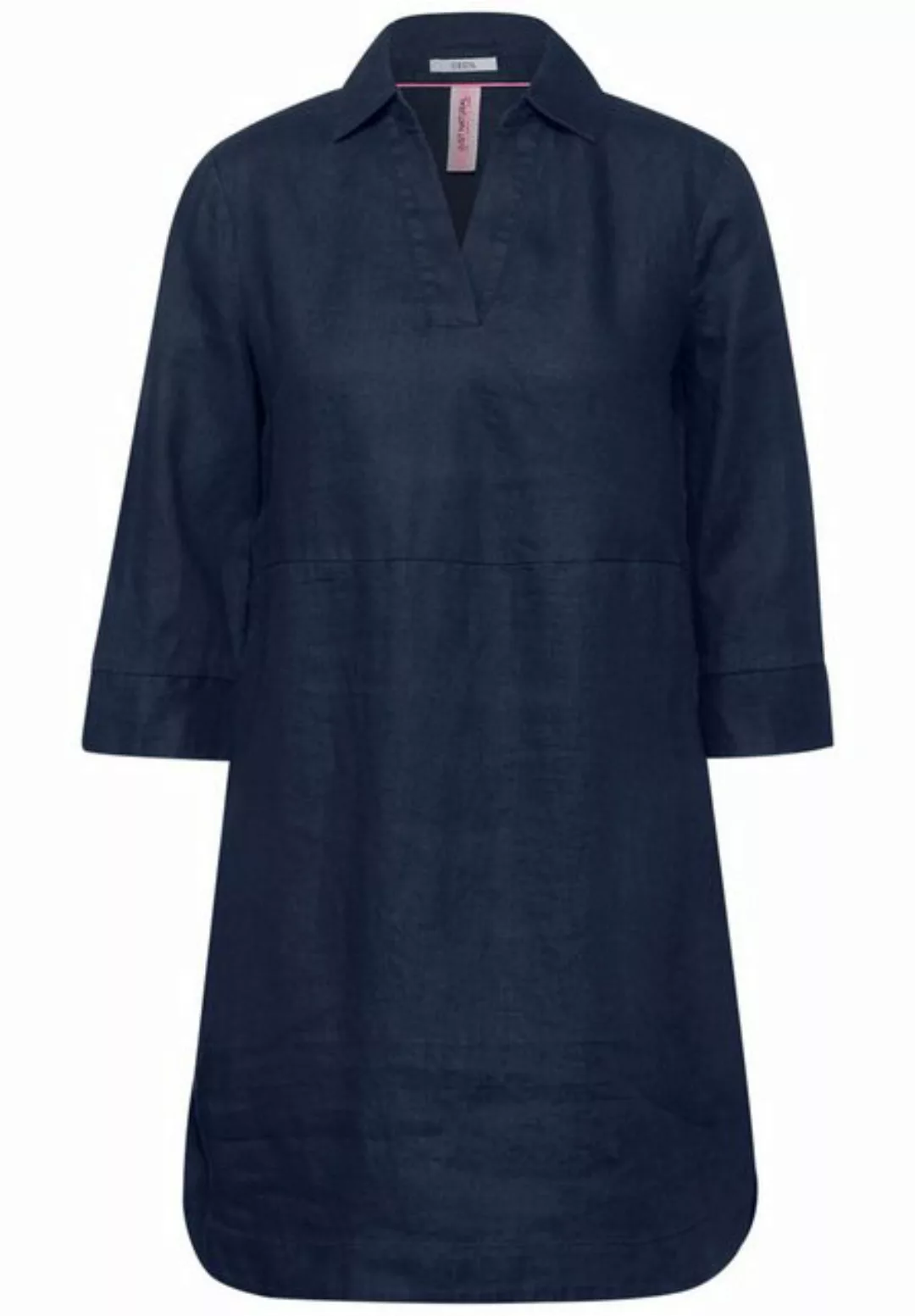 Leinenmix Kleid mit Volants günstig online kaufen