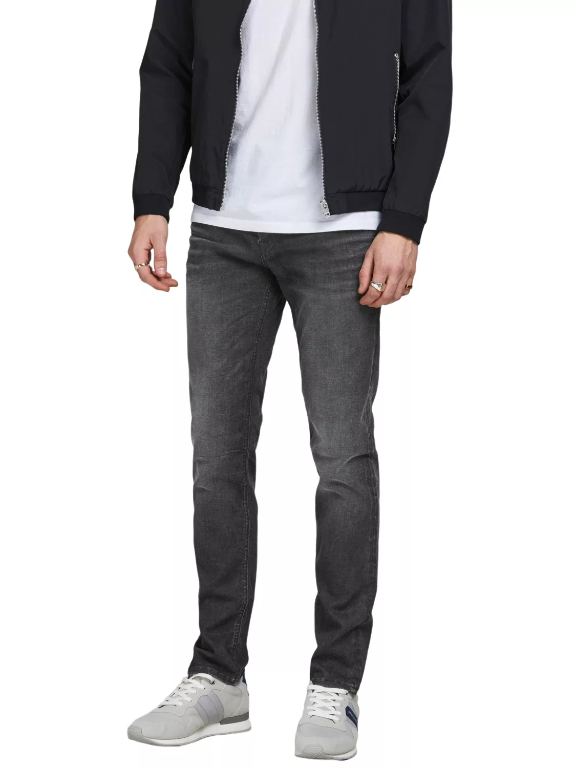 Jack & Jones Herren Jeans JJITIM JJORIGINAL JOS 119 - Slim Fit - Grau - Gre günstig online kaufen