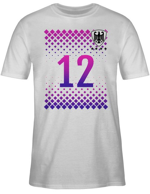 Shirtracer T-Shirt Deutschland Trikot Fussball German 12. Mann Nummer 2024 günstig online kaufen