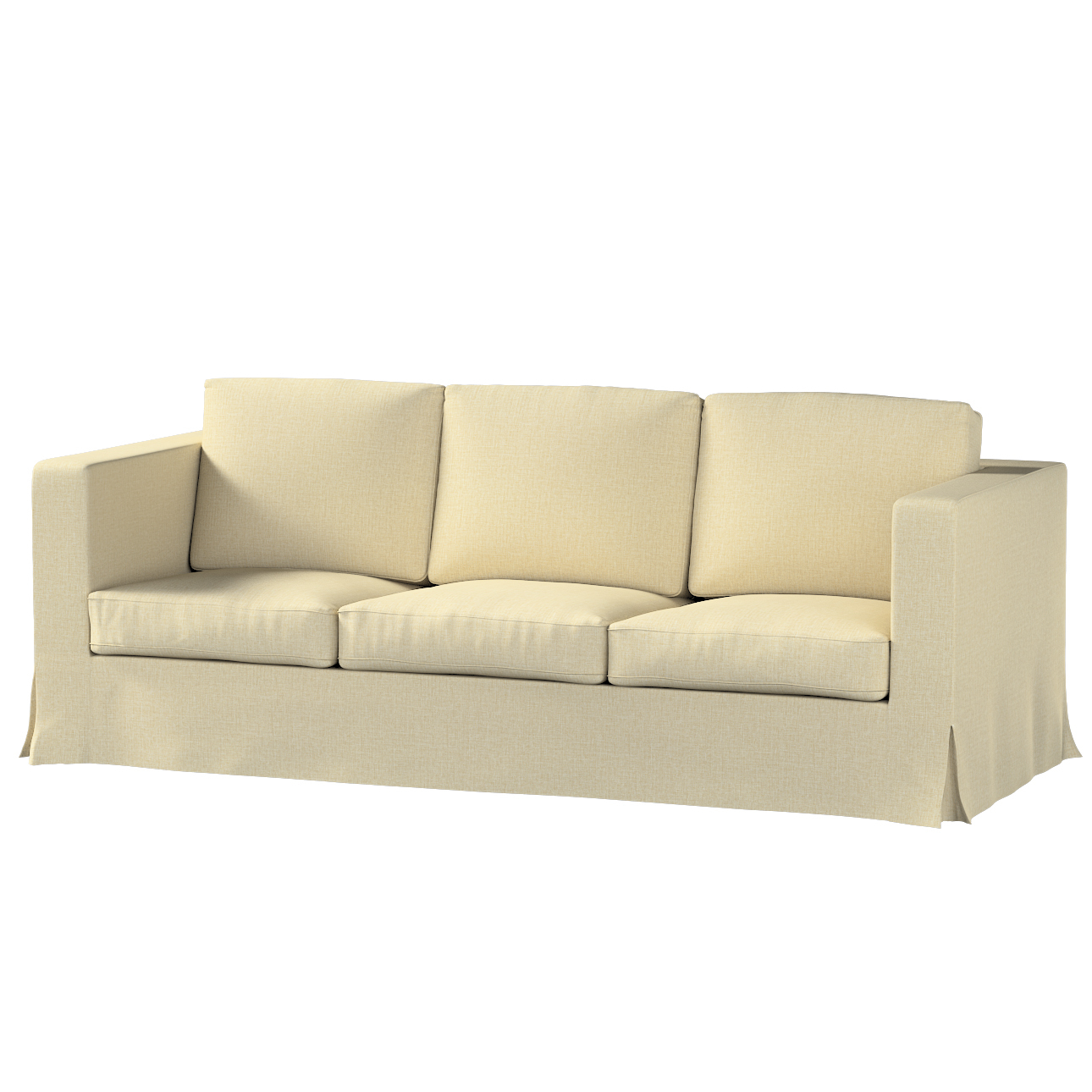 Bezug für Karlanda 3-Sitzer Sofa nicht ausklappbar, lang, olivgrün-creme, B günstig online kaufen