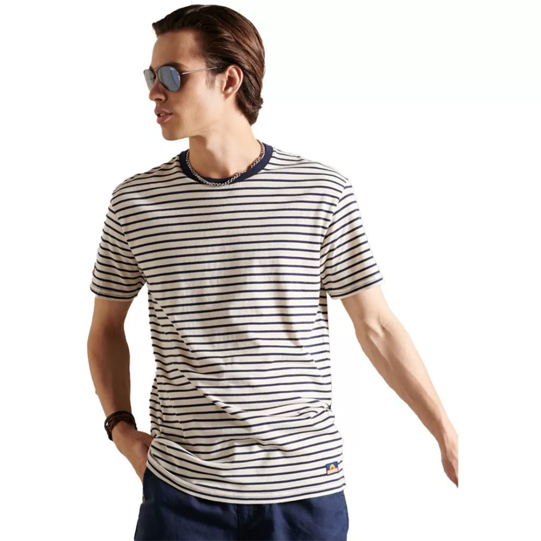 Superdry Cali Surf Breton Kurzarm T-shirt M Buttercream Stripe günstig online kaufen