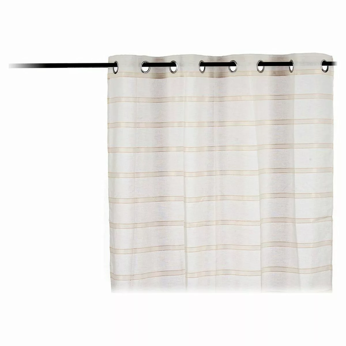 Vorhang Visillo Streifen Beige Polyester (140 X 260 Cm) günstig online kaufen