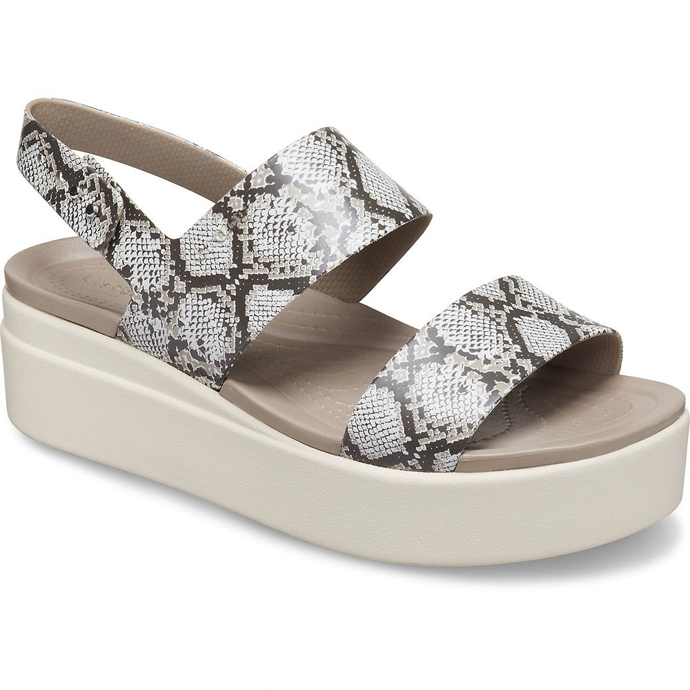 Crocs Brooklyn Low Wedge Sandalen EU 41-42 Multi / Stucco günstig online kaufen