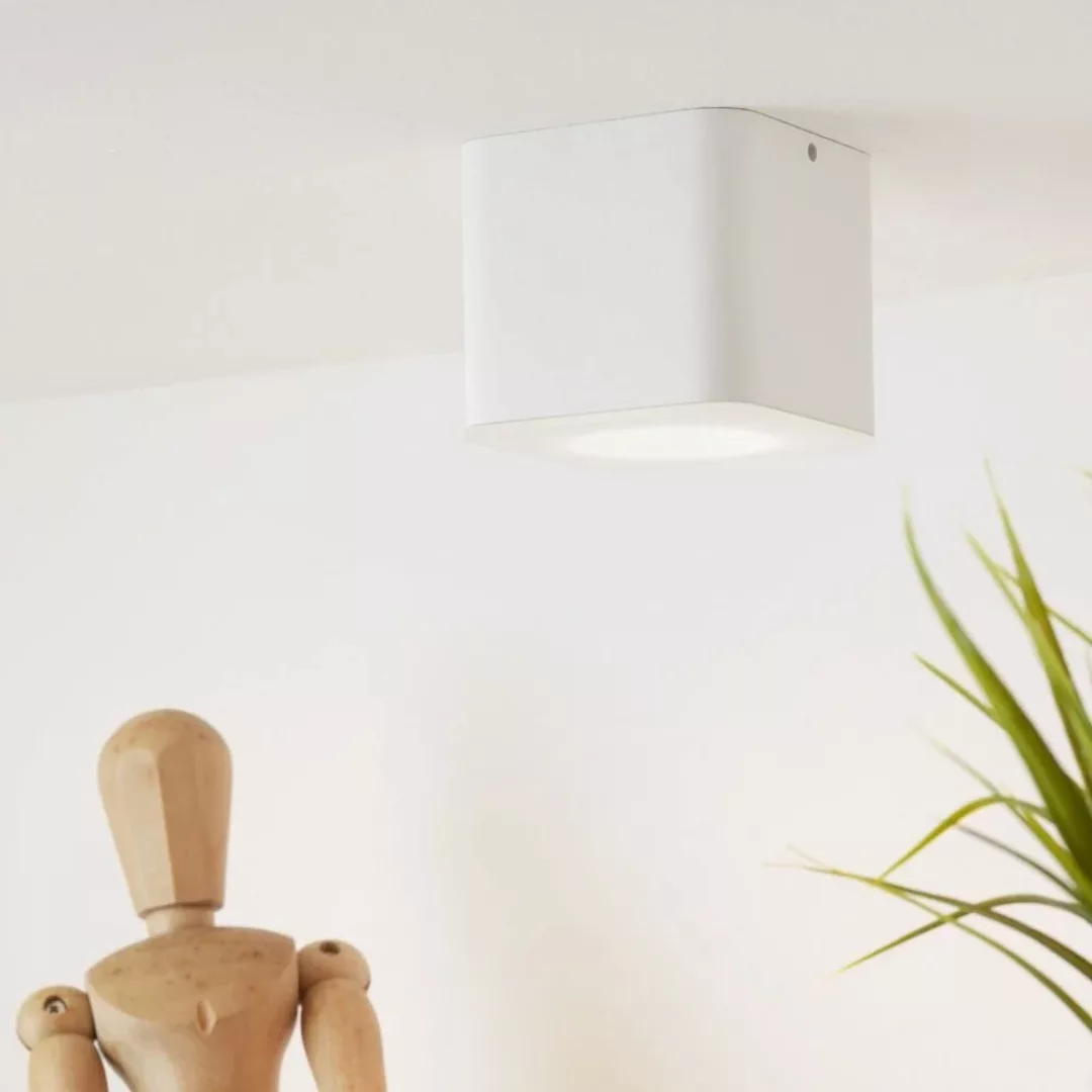 Helestra Oso LED-Deckenspot, eckig, weiß matt günstig online kaufen
