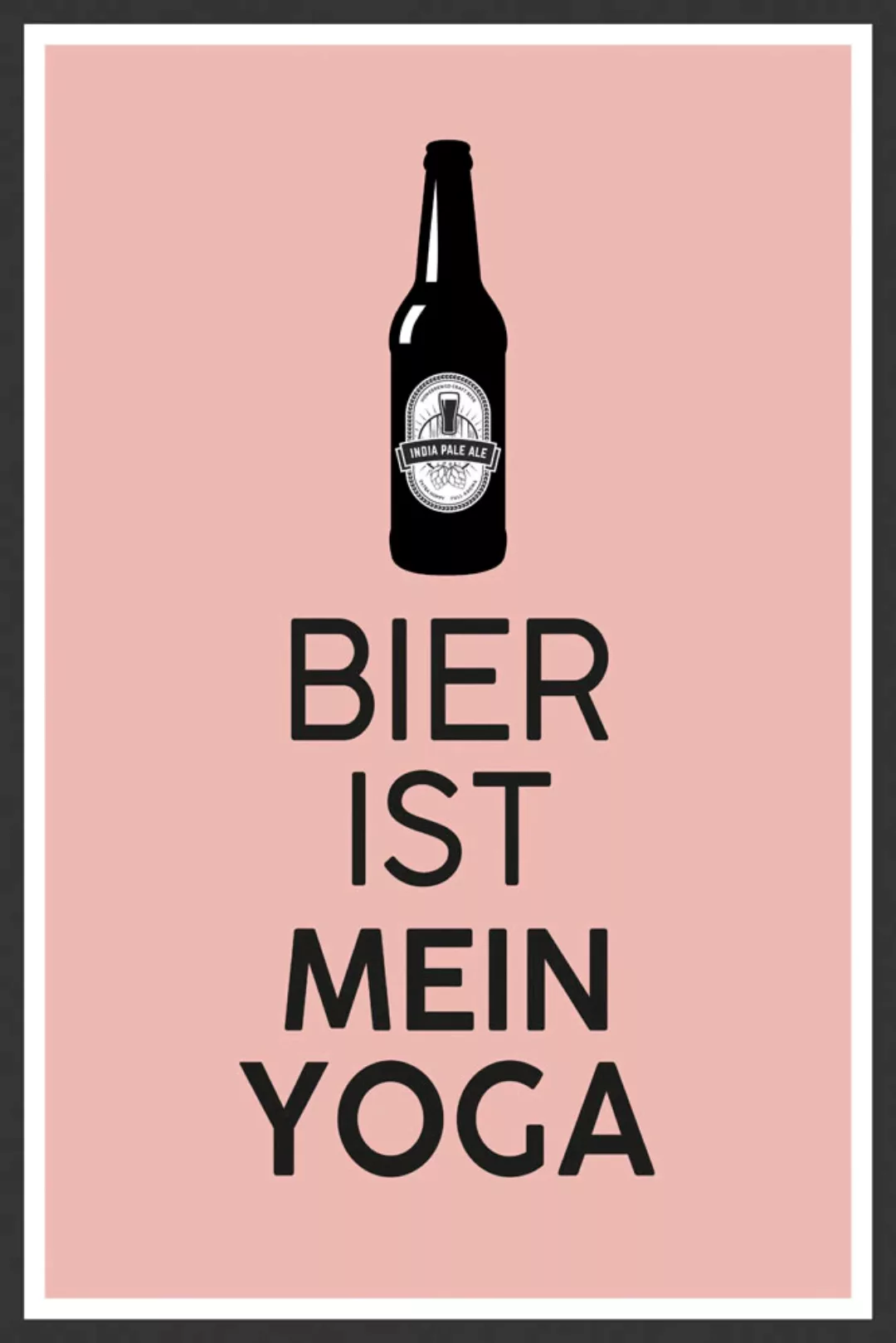 queence Metallbild "Bier Yoga", Sprüche, (1 St.) günstig online kaufen