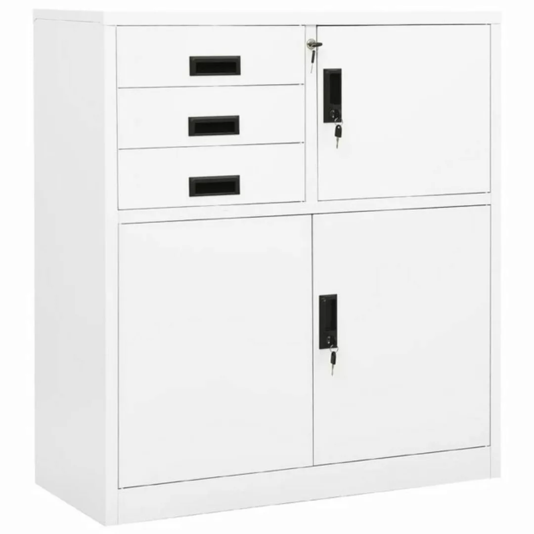 Büroschrank Weiß 90x40x102 Cm Stahl günstig online kaufen