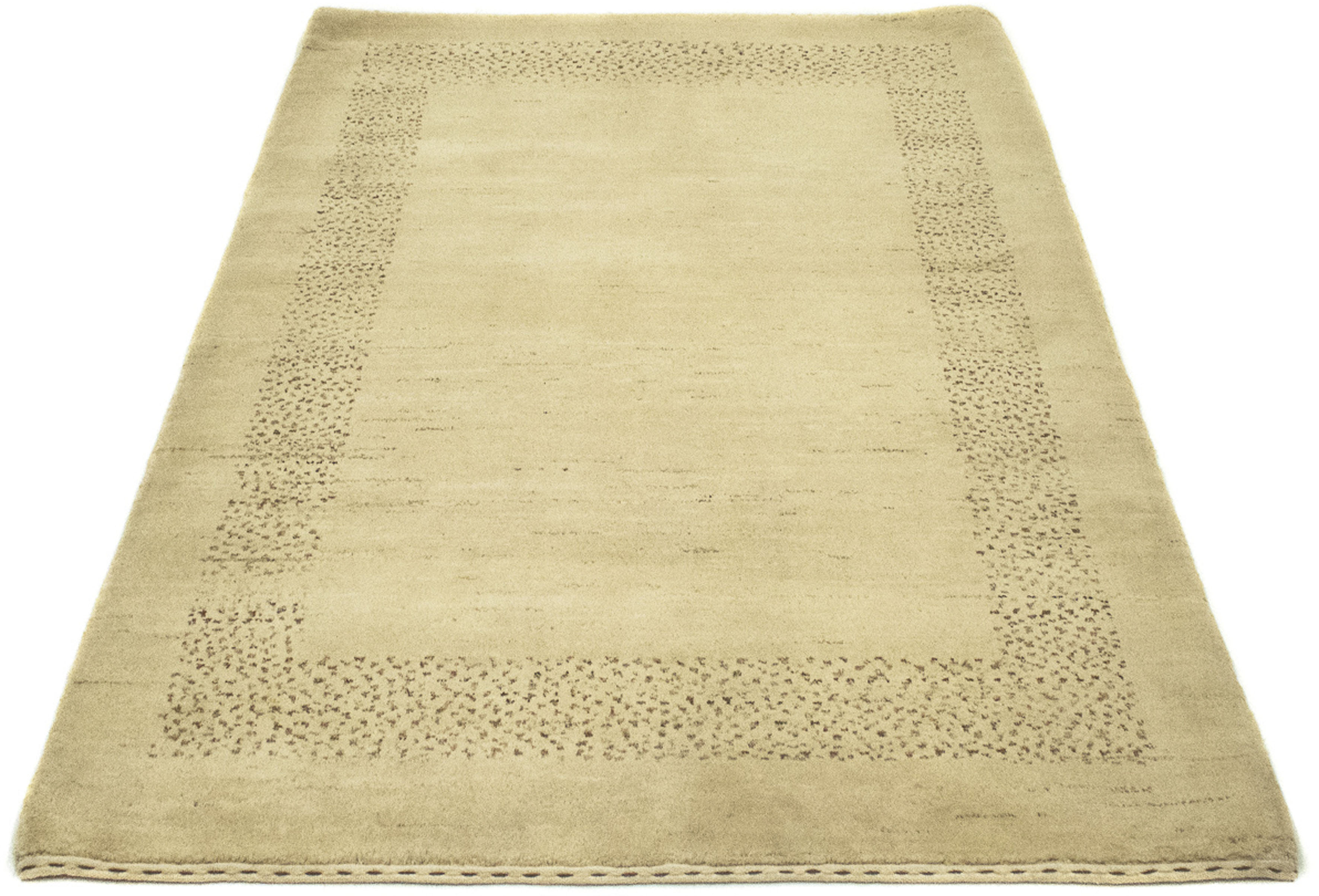morgenland Wollteppich »Gabbeh - Indus - 158 x 99 cm - beige«, rechteckig, günstig online kaufen