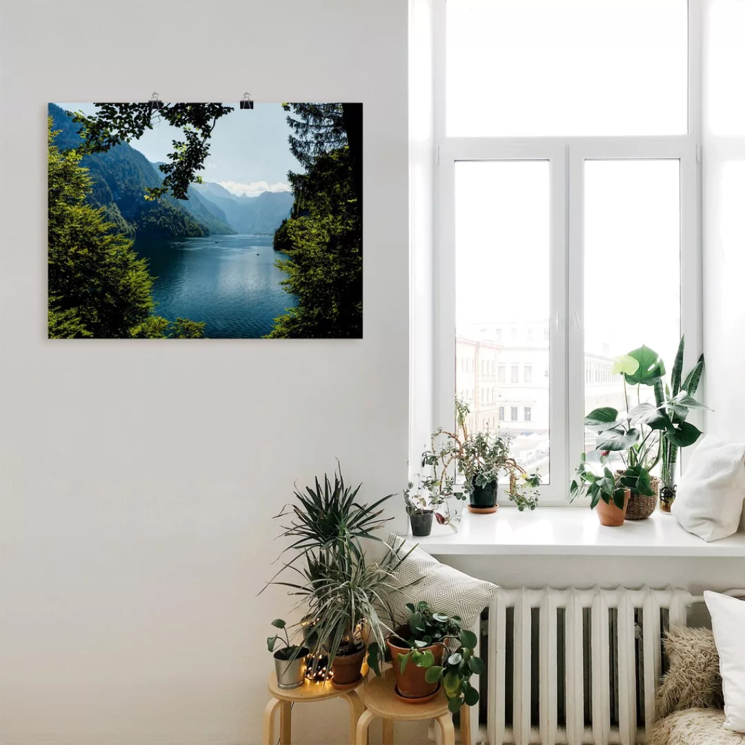 Artland Wandbild "Malerwinkel Königssee- Alpen", Berge, (1 St.), als Leinwa günstig online kaufen