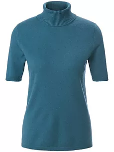 Rollkragen-Pullover aus 100% Premium-Kaschmir Peter Hahn Cashmere türkis günstig online kaufen