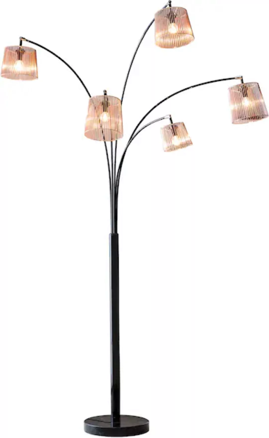 SalesFever Stehlampe »Karlis«, 5 flammig-flammig, 5 bewegliche Arme, Dimmsc günstig online kaufen