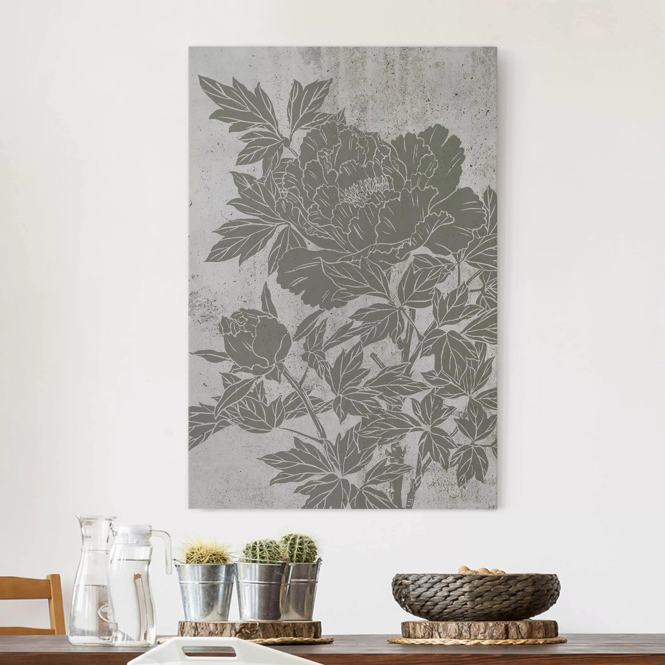 Leinwandbild Blumen - Hochformat Blühende Pfingstrose II günstig online kaufen