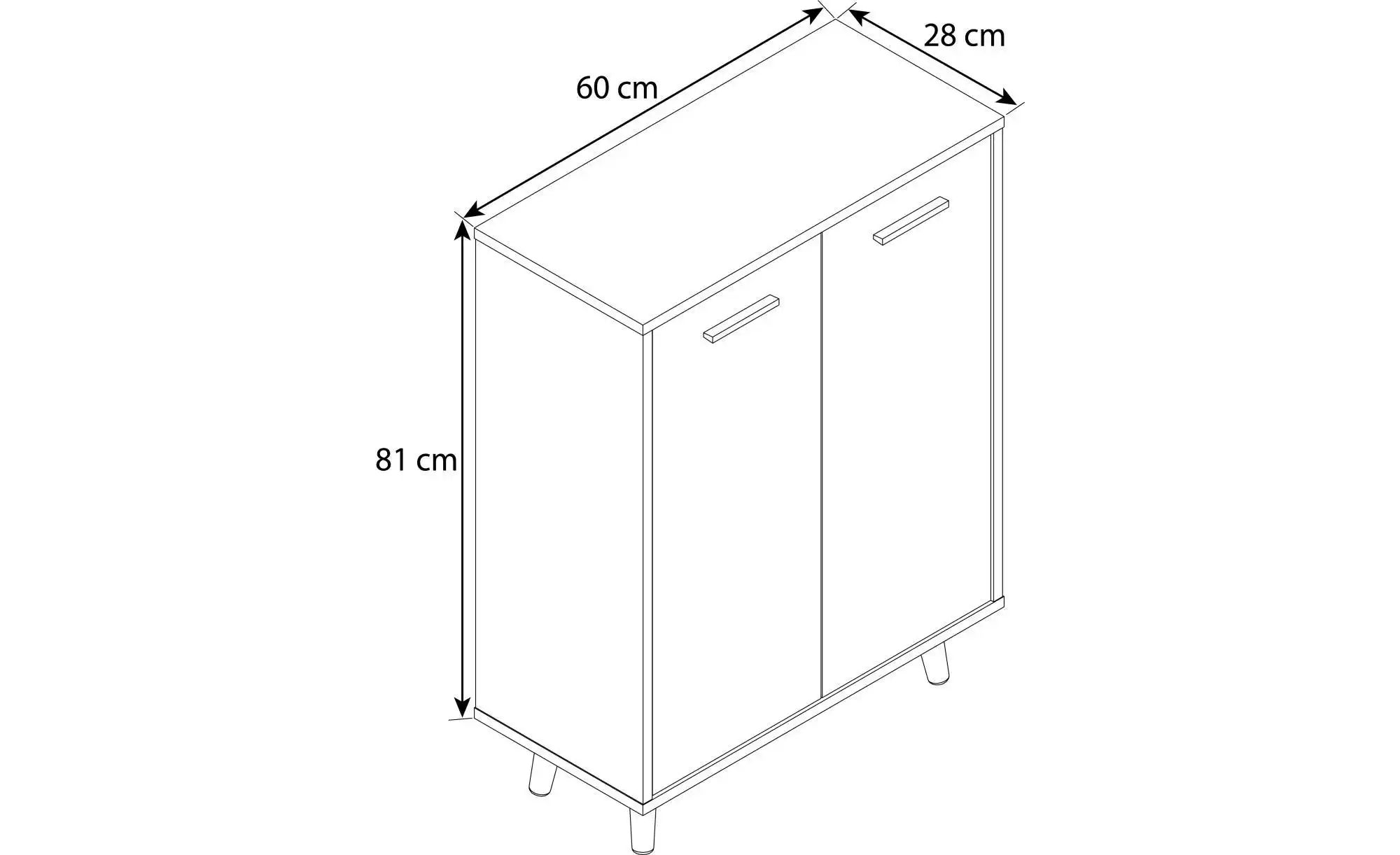 Sideboard ¦ weiß ¦ Maße (cm): B: 60 H: 81,4 Kommoden & Sideboards > Sideboa günstig online kaufen