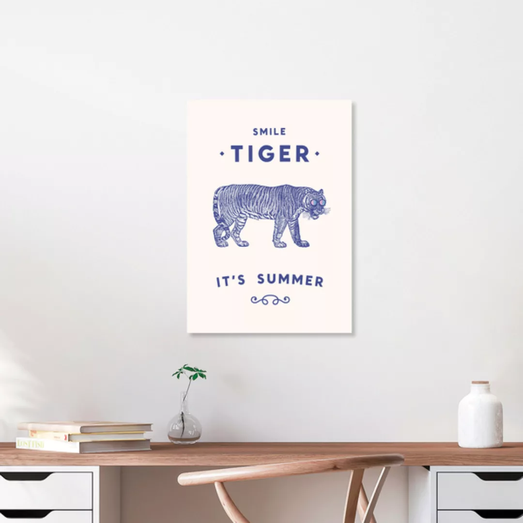 Poster / Leinwandbild - Smile Tiger günstig online kaufen
