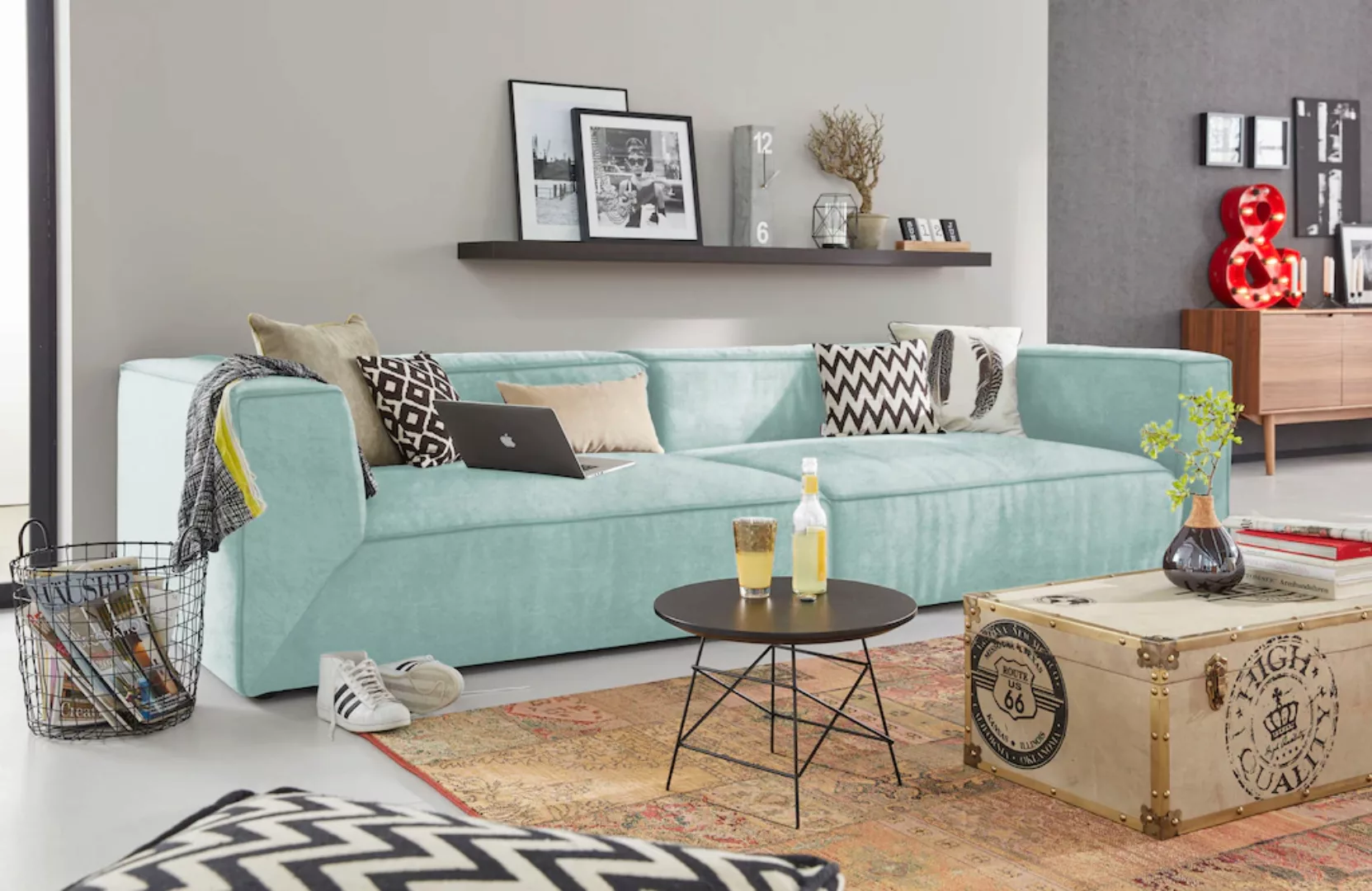 TOM TAILOR HOME Big-Sofa "BIG CUBE", in 2 Breiten, wahlweise mit Sitztiefen günstig online kaufen