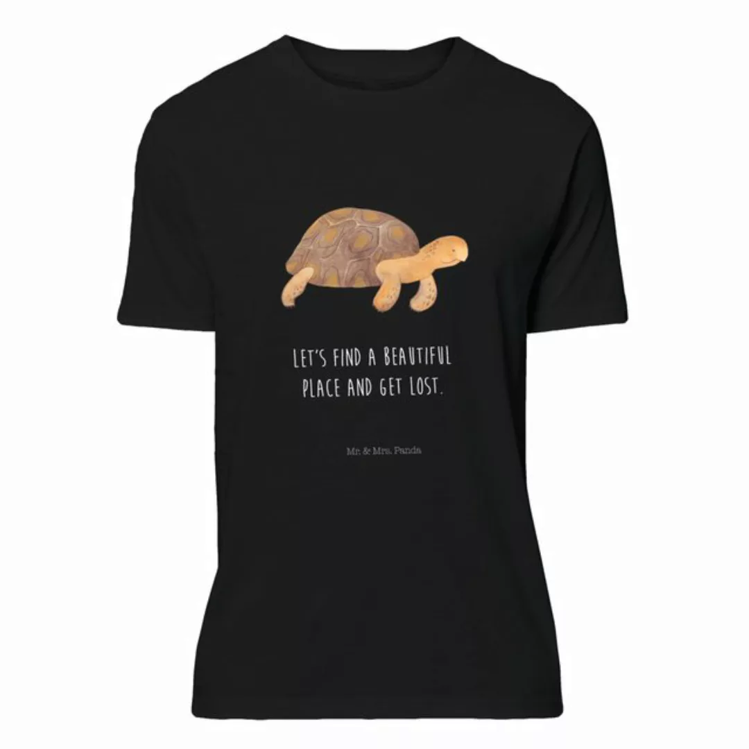 Mr. & Mrs. Panda T-Shirt Schildkröte marschiert - Schwarz - Geschenk, Urlau günstig online kaufen