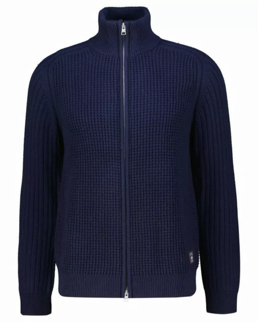 Gant Strickjacke Wool Blend Struktur Dunkelblau - Größe M günstig online kaufen